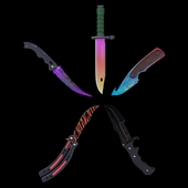 knifes lowpoly and highpoly