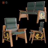 Дизайнерское кресло для ресторана / Armchair Dragon