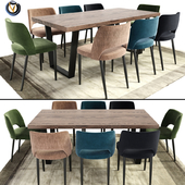 Calia Dining Table Chair With Rug