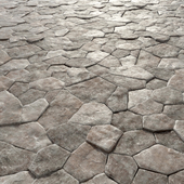 Old rock paving stones