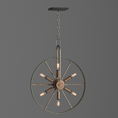 wheel loft industrial chandelier