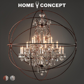 OM Люстра хрустальная с гироскопом большая, Gyro Crystal Chandelier Large