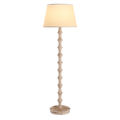 Belgian White Decorative Floor Lamp by Studio Bamboo Visual Comfort