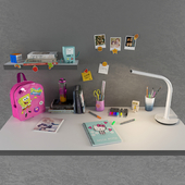 To the competition. School decorative set