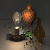 Decorative set with lamp