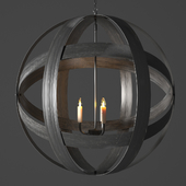 metal strap globe lantern - large