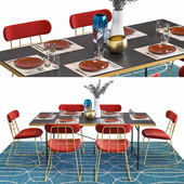 Dining Set with Decoration and Dessy Side Chair
