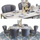 Luxury Restaurant Table Set with Clark Armchair