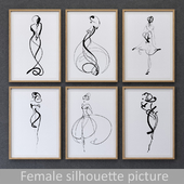 Female silhouette frame