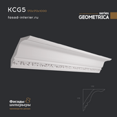 Gypsum Cornice - KCG5. Dimensions (170x170x1000). Exclusive decor series "Geometrica".