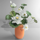 White Lotus Water Lily Vase bouquet vase pond