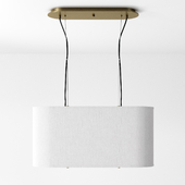 Oval White Drum Pendant Light by CB2