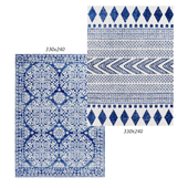 Temple and webster:Lena Navy Power Loomed Modern Rug, Oxus Navy Power Loomed Modern Rug