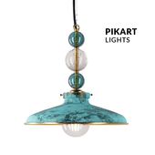 Brass pendant with glass spheres ART. 5423 by Pikartlights