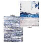 Temple and webster:Tigris Blue Soft Power Loomed Modern Rug, Sungari Blue Soft Power Loomed Modern Rug
