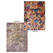 Temple and webster:Tropical Klein Luxury Rug, Sina Forest Modern Rug Aubergine