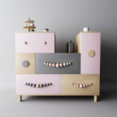 Children&#39;s dresser with color boxes