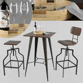 Bar table Signal Retto + chairs
