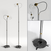 Five Floor Lamp - Black Marble, gold, bronze, small and large by New Works