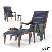 Courbette Lounge Chair and Ottoman - Baker Furniture