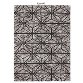 Temple and webster:Hoffman Charcoal & Grey Hand Loomed Polyester Rug