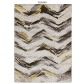 Temple and webster:Ella Chevron Modern Rug Grey Yellow