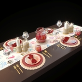 Table setting in nautical style