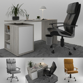 JYSK / Office Chair GADBJERG Memory Foam & Writing Desk ULLITS