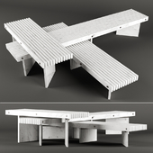 Rail tables by Baxter