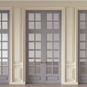 Wall moulding with doors