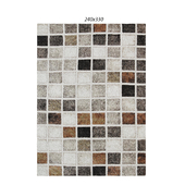 Temple and webster: Rust Grid Boston Rug