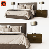LAWSON SHELTER NONTUFTED LEATHER BED