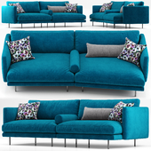 Mies two seater sofa blue - Calligaris