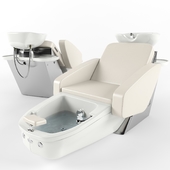Maletti Mercury Air Massage wash unit with pedicure bowl