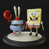 Sponge bob and Mr. Krabs