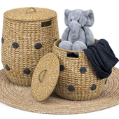 Dot Basket, Kairo Jute Rug, Elephant Toy