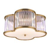 Alexa Hampton Basil Light 2inch 11inch Natural Brass with Clear Glass Flush Mount Ceiling Light