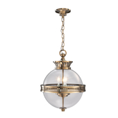 E. F. Chapman Alderly 3 Light 16 inch Antique Burnished Brass Pendant Ceiling Light