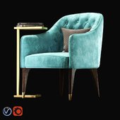 Eichholtz Cyrus armchair / Eichholtz Paladin coffee table