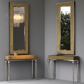 Visionnaire Cycas console, Kudrun mirror, Gabriellab