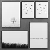 Set of black and white posters | one