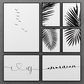 Set of black and white posters | 2