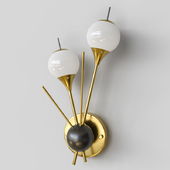Sconce White Glass Globes Sputnik Wall Lamp