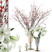 Griffe Montenapoleone vases with flowers
