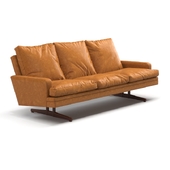 Fredrik Kayser - Leather and Rosewood Sofa