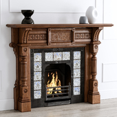 Antique Oak Fireplace