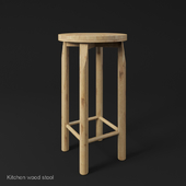 Kitchen wood stool