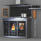 Klover stove-fireplace - Smart 120 INOX
