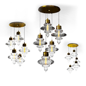 Basilica Round 5 Light Antique Brass