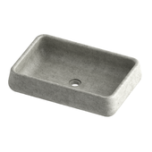 Rounded concrete sink